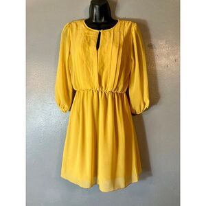 Sweet storm yellow mini dress
